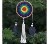 Medium Rainbow Dream Catcher - Vegan, Handmade Bali Spirit Art