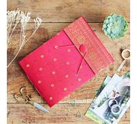 Medium Sari Fabric Photo Album Paper High Cerise One Size