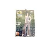 Smiffys Disco Diva Costume, Silver, M - UK Size 12-14