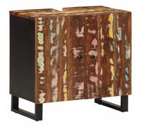 Medium Sink Cabinet, Rustic Solid Mango Wood Look, Generous Space for Essentials, Easy Assembly, Wall Attachment for Safety, Brown Rectangular, Holds Up to 2 Compartments, Indoor,