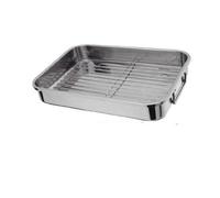 Medium Size 32X23CM Stainless Steel Roasting Tray with Grill
