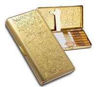 medium size Cigarette Box, Metal Cigarette Box, Men's Cigarette case, Women's Cigarette case, Cigarette can with Watch (Pure Copper)