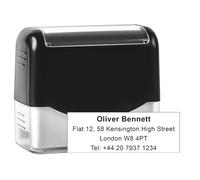 Medium Size Custom Self-Inking Stamp Customized Return Address Stamp - Up to 4 Lines of Text Choose from Many Fonts & Ink Colors