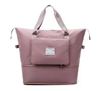 Medium Size Luggage Foldable Female Short Distance Portable Large Capacity Storage Travel Duffel Fitness Bag for Travel(Beige)