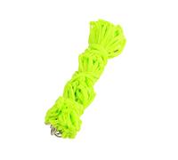 Medium Size Strong Nylon Rope Slow Feed Forage Net Bag with Silver Electroplating Welding Iron Ring (Green Medium Size)