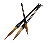 Medium Small 3 PCS Excellent Chinese Caligraphy Brush, Long Hair Point Kanji Japanese Sumi Brush for Drawing & Caligraphy