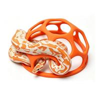 Medium Snake Jungle Gym for Small and Medium Snakes, Reptile Climbing Frame and Enrichment Decor for Corn Snakes, Hognose Snakes, Juvenile Ball Pythons, Bearded Dragons, Chameleons and Geckos (Orange)