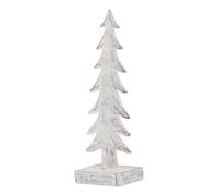 Medium Snowy Forest Tree Sculpture Love Lace White One Size