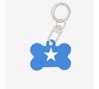 Medium Somali Flag Print Acrylic Pet ID Tags, Personalized Dog and Cat Bone Shaped Sign, for Large and Small Pet Collar