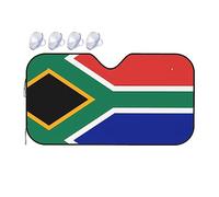 Medium South Africa Flag Print Car Windshield Sunshade - Foldable Reflective Sun Shade Blocks UV Rays, for Auto Truck SUV