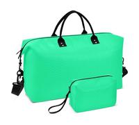 Medium Spring Green Solid Color Pure Plain Decorative Large Bag Gym Bag with Adjustable Strap for Trip Multifunctional maletín de para Mujer