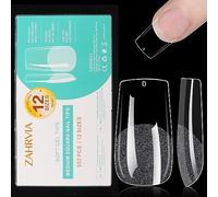 Medium Square Nail Tips - ZAHRVIA 552PCS Full Cover Nail Tips, Soak Off Easy Extensions Acrylic Nails False Press on Nails for Art DIY Home (Medium Square)