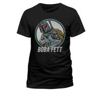 (Medium) Star Wars 'Boba Fett Circle' (Black) T-Shirt