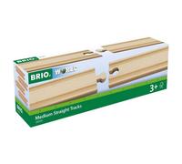 BRIO Medium straight tracks 33335 Wooden Railway Extra Track