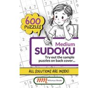 Medium Sudoku Puzzle Book: 600 Sudoku Medium Puzzles | 6x9" Travel Size, All Solutions inside puzzle book | Puzzle Samples on book back cover for you ... provide hours of stress-free entertainment