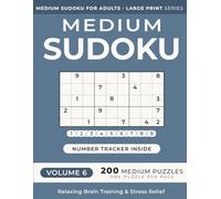 Medium Sudoku Puzzle Book for Adults -- Volume 6: 200 Medium Puzzles | One Puzzle Per Page | Large Print | 8.5" x 11" | for Relaxing Brain Training ... (Medium Sudoku for Adults - Large Print)