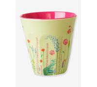 Medium SUMMER FLOWERS RICE melamine cup, 250 ml mint green