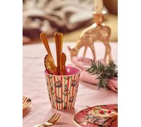 Medium SWEET FOREST PRINT CREME RICE melamine cup, 250 ml beige