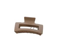 Medium temperament clip, frosted shark clip, autumn and winter hairpin hair accessories(Matte Light Brown)