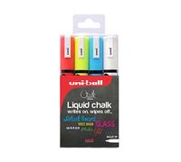 Medium Tip Assorted Colours Marker Coloured Liquid Chalk Pen 4 per Pack (Each)