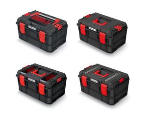(Medium tool box, Log - organier set in the lid) Kistenberg XBlock Modular Rolling Toolbox Wheels Various Polypropylene Lockable