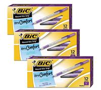 Medium Ultra Round Stic Grip Ballpoint Stick Pen, 12/Pack [Set of 3]