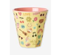 Medium UNICORN LOVE RICE melamine cup, 250 ml pastel yellow