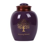 Youdear Memorials Medium Urn for Human Ashes - Tree o Life Handicrafted Cremation Urn - Beautiful Keepsake Urns - Small Urn for Human Ashes Made of Ceramic - Hold 60 Cubic inches Human or Pet Ashes