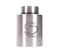 Medium Urns for Human Ashes - Adult Male Female Keepsake Urns (Silver, My Dad)