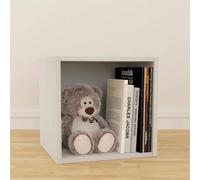 Medium Vinyl Lp Music Record Storage Box Cube 12" Cabinet Case Unit Rack Display White
