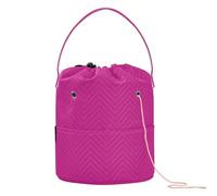 Medium Violet Red Crochet Yarn Bag, Crochet Tote Bag, Portable Knitting Bag Yarn Organizer for Crocheting Project, Store Skein Ball, Knitting Needles