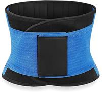 Medium Waist Trainer Belt for Women, Waist Trimer Sweat BeltTummy Control Body Shaper Slimming Waist Cincher Corset Sweat Trimmer, Adjustable Shapewear for Weight Loss Fitness Posture Support (Blue)