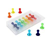Medium White Planning Office Magnets for Fridge, Whiteboard, Noticeboard, Filing Cabinet - Pack of 120