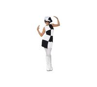 Swinging 60S 70S Hippy Party Girl Costume Ladies Womens Fancy Dress 12-14