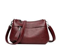 Medium Women's Korean Version Single Shoulder Shoulder Bag Simple Mother Atmosphere All Bicycle Shoulder Bags Men (Red, One Size)