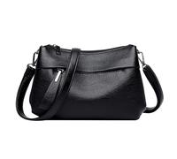 Medium Women's Korean Version Single Shoulder Shoulder Bag Simple Mother Atmosphere All Bicycle Shoulder Bags Men (Black, One Size)