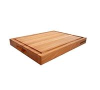 Medium Wood Cutting Board from American Cherry - A Reversible Butcher Block That Comes with Juice Groove for Cutting Meat and Juicy Veggies Easily - Cherry Chopping Board - 16x12x1.5 inches