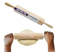 Medium Wooden Rolling Pin - Pastry, Chapati Roller Tool, Baking Cooking Pizza Dough Kitchen, Bakeware, for Shaping and Flattening All Types of Dough, Strong Wood, Durable