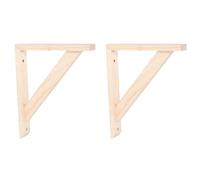 Core Products Pair Of Medium Presanded Pine Wood Shelf Brackets