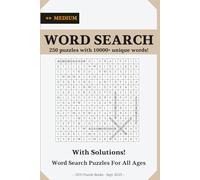 Medium Word Search: 250 puzzles | 10000+ unique words | 16x16 grids | pocket-sized, 6x9 inches