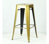 Medium75.5Cm Metal Bar Stool Brass Style Gold Industrial Breakfast Cafe Garden