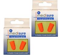 Mediusre Healthcare Travel Sleeping Soft Foam Noise Reducing Ear Plugs Orange, 2 Boxes (8 Pairs)