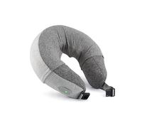 Medivon Grey Puffy Travel Neck Massager - Automatic Air Fill and Release Massage Pillow with Two Massage Modes, Pressure Control and Warm Up Function