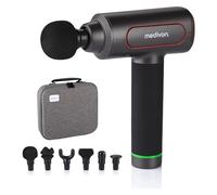 Medivon Gun Pro Portable Massage Gun 6 Massage Heads Quiet Motor Deep Massage for Back, Neck, Leg and Arm Muscles Carry Bag - Black
