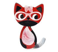 MedkO 2pcs Acrylic Lovely Cat Brooches Unisex 4-color Wear Glasses Cute Pet Animal Party Casual Brooch Pin Gifts