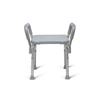 Medline Bath Bench with Arms, Shower or Bathtub Stool, Height Adjustable, Tool-Free Assembly, 350 lb. Weight Capacity, Gray
