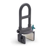 Medline Deluxe Plastic Tub Grab Bar, Microban Protection, 250lb Weight Capacity, Grey