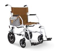 Medline Foldable Transport Chair w/Microban for Seniors & Post-Surgery Patients (300 lb. Weight Capacity), White