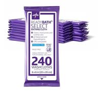 Medline ReadyBath Select Body Cleansing Cloth Wipes, Fragrance Free, Medium Weight Wipes (8 Count Pack, 30 Packs)