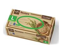 Medline Restore Nitrile Exam Gloves with Colloidal Oatmeal, Nourishing For Eczema and Dry Skin, Large, (Box of 250)